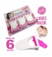 New Safit Shave Body Razor 6Pcs-White & Pink For Women